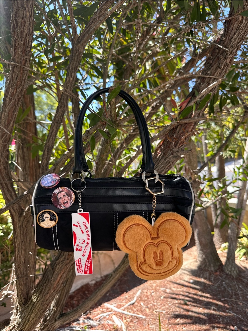 ✨Mickey Mouse waffle plush keychain